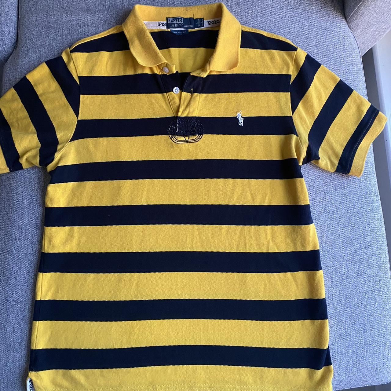 Black and yellow ralph lauren polo shirt hotsell