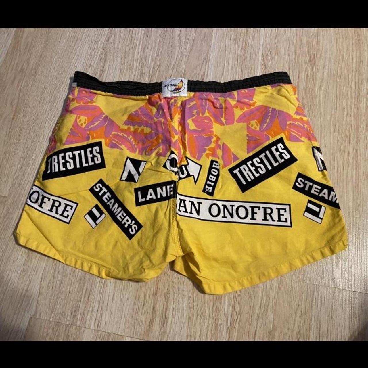 VINTAGE HOBIE SURF SHORTS no tag fits medium... Depop