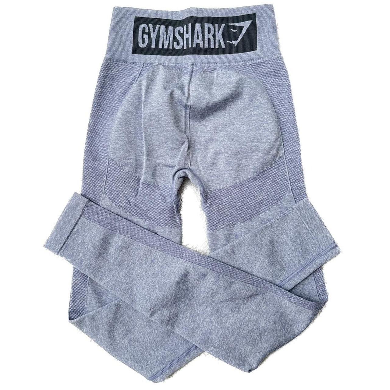 Gymshark Flex High Waisted leggings Grey with blue - Depop