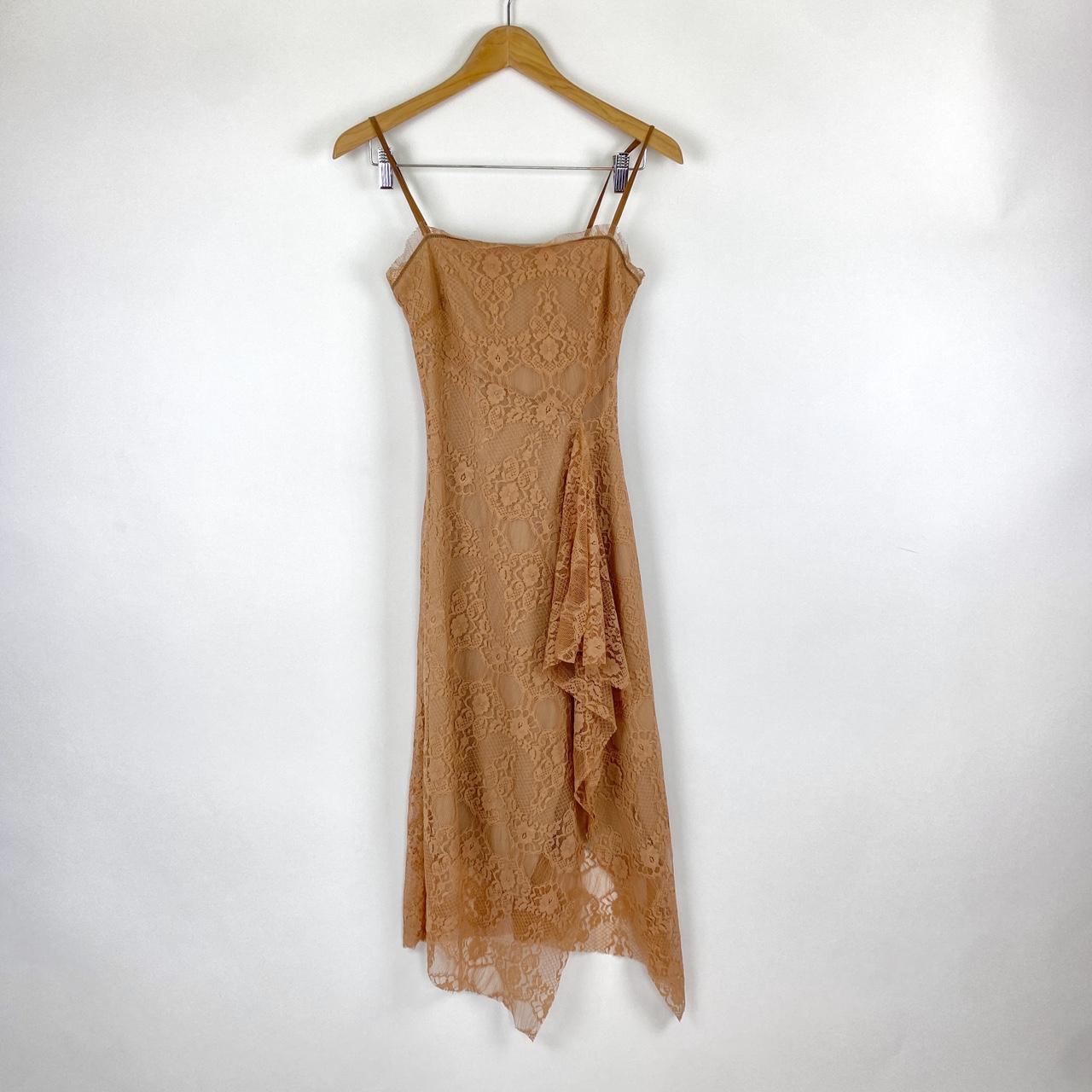 Vintage Y2K 2000s nude lace layered fairy style... - Depop