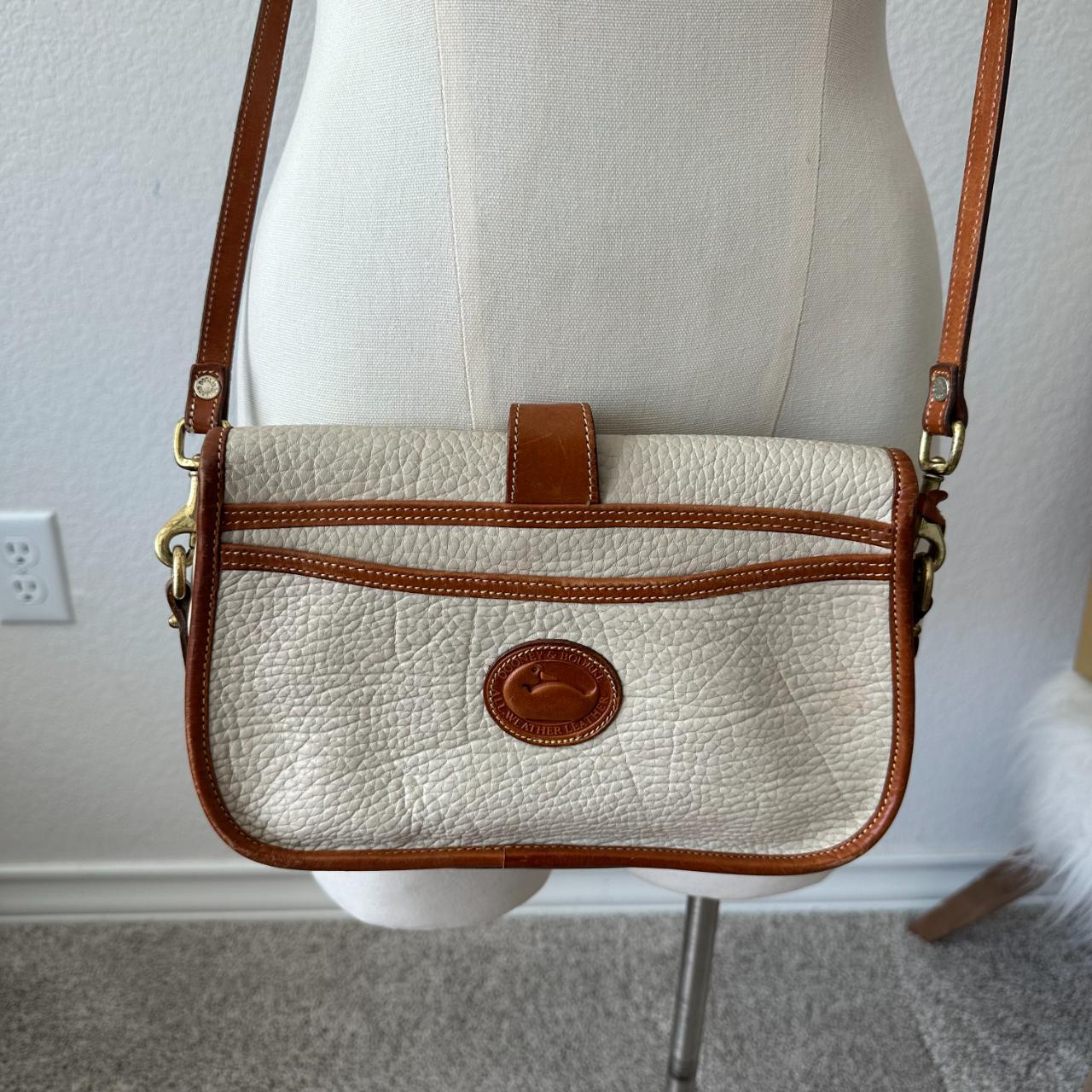 Dooney Bourke Vintage Ivory Pebbled Leather Depop