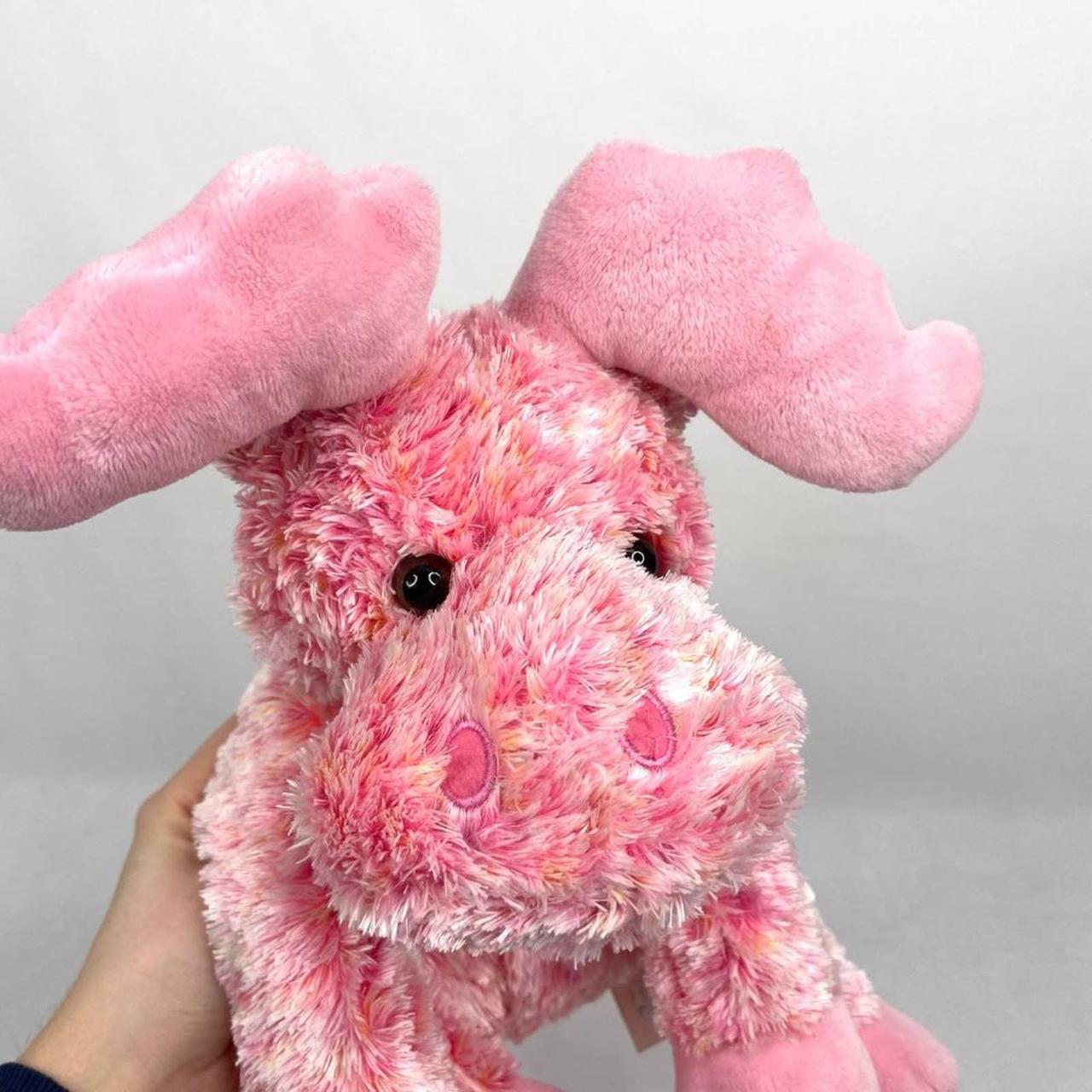 Pink moose stuffed sale animal