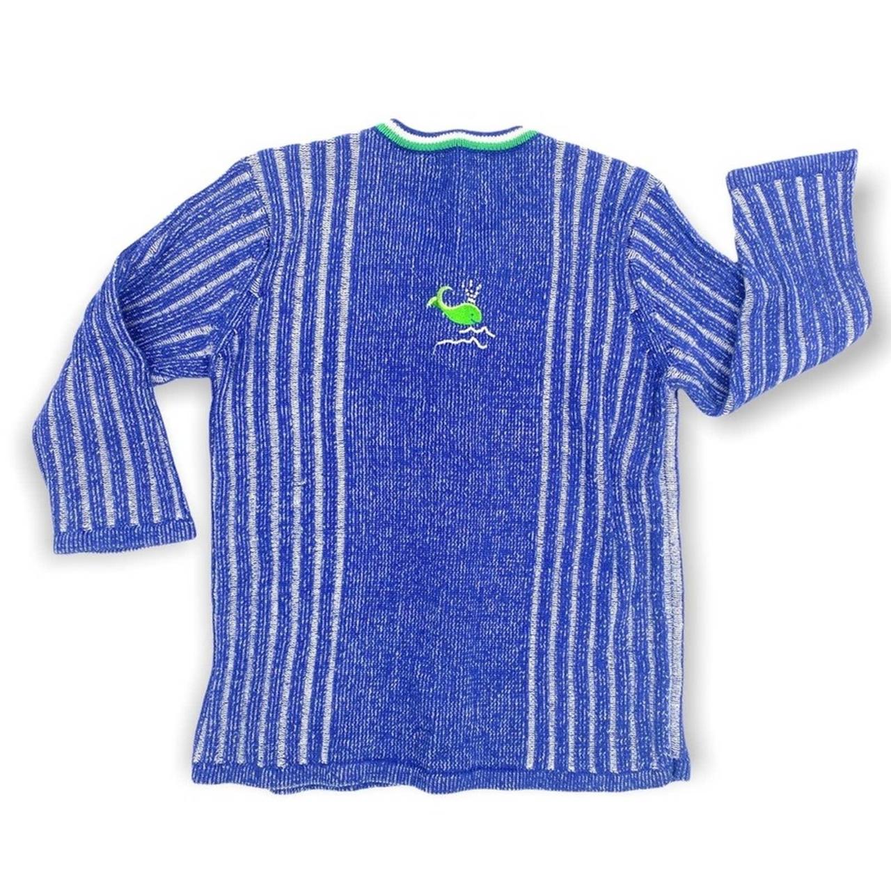 Women's Blue and Green Cardigan Depop