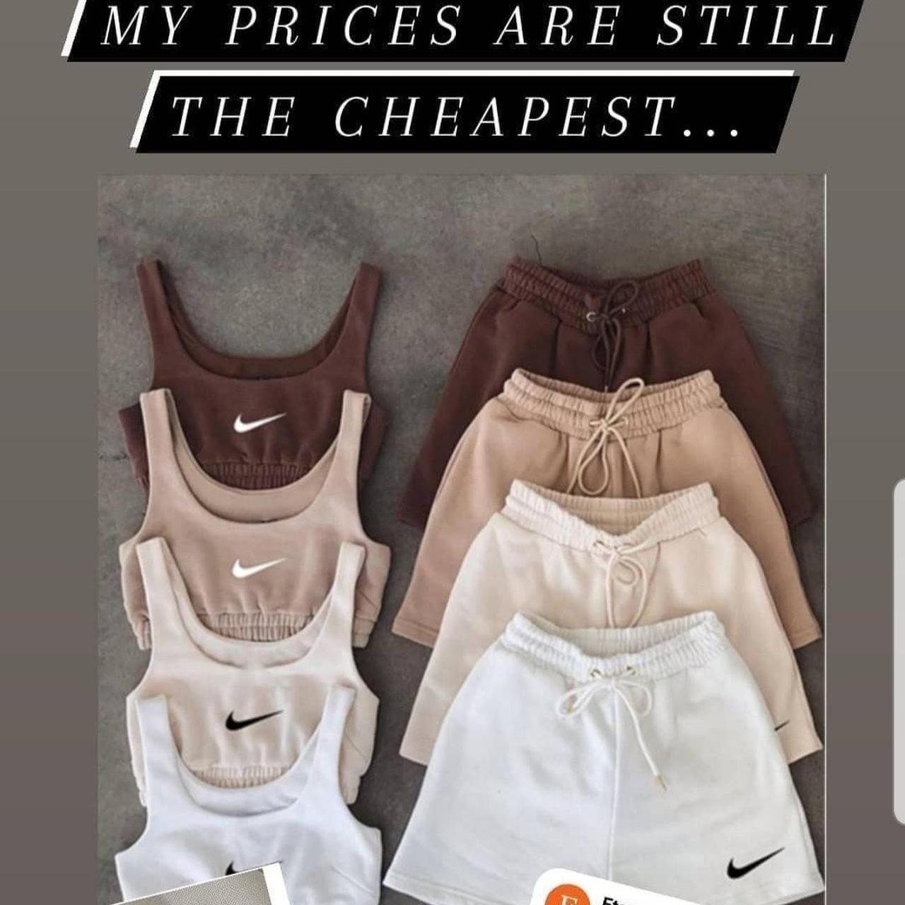 nude nike short set