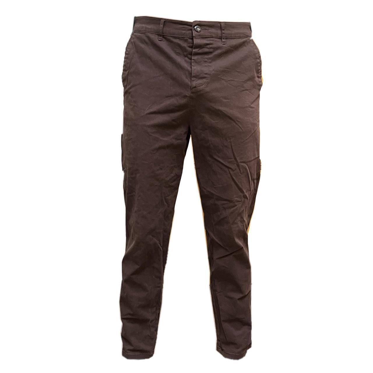 ASOS DESIGN Oversized Tapered Cargo Trousers In Brown Acid Wash for Men