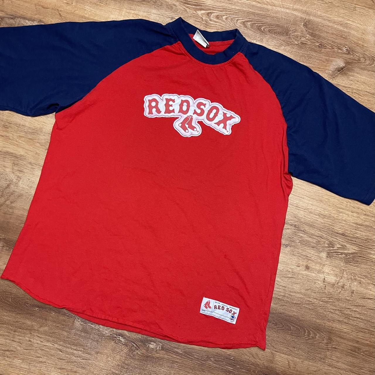 Y2K MLB Boston Red Sox Tee Brown size XL 23 x - Depop