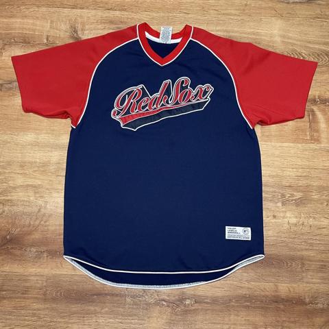 Boston Red Sox True Fan USA MLB vintage Navy Blue Baseball jersey size XL