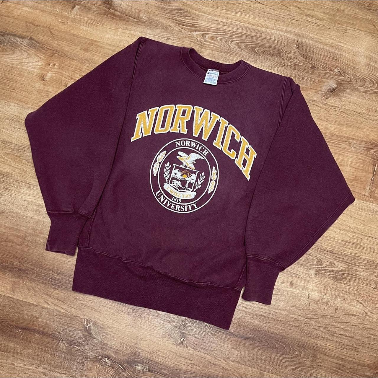 vintage champion reverse weave norwich university Depop