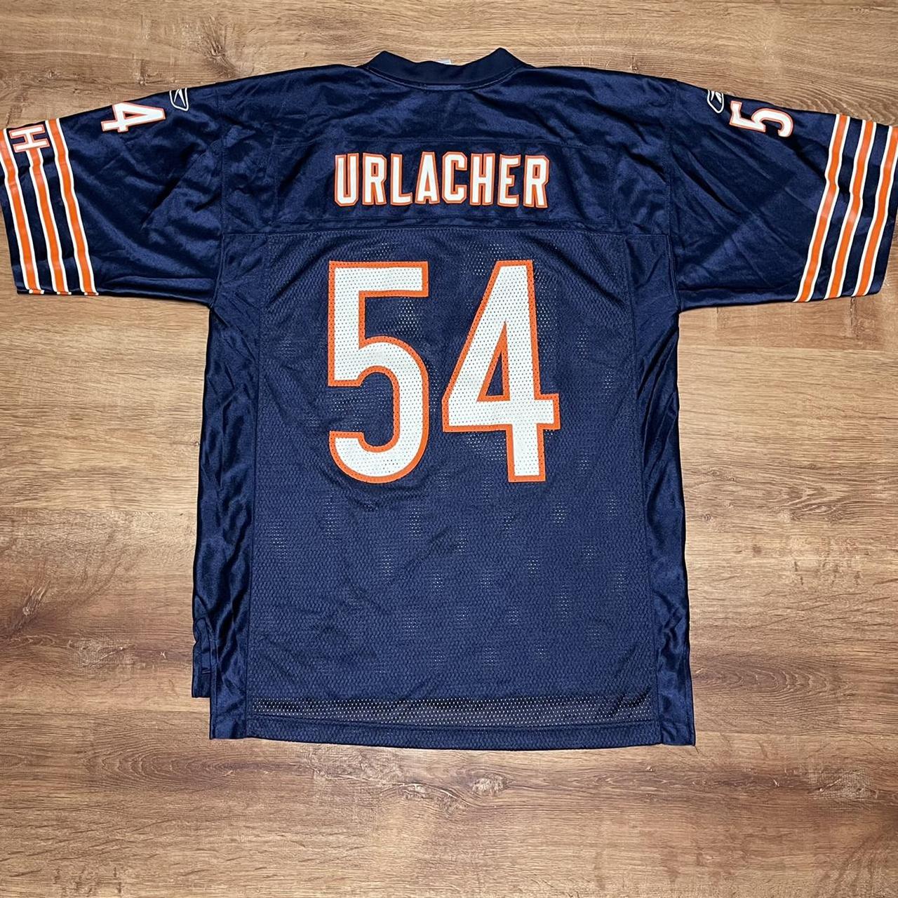 Vintage Y2K Chicago Bears Brian Urlacher NFL Football Jersey Size Large  Orange