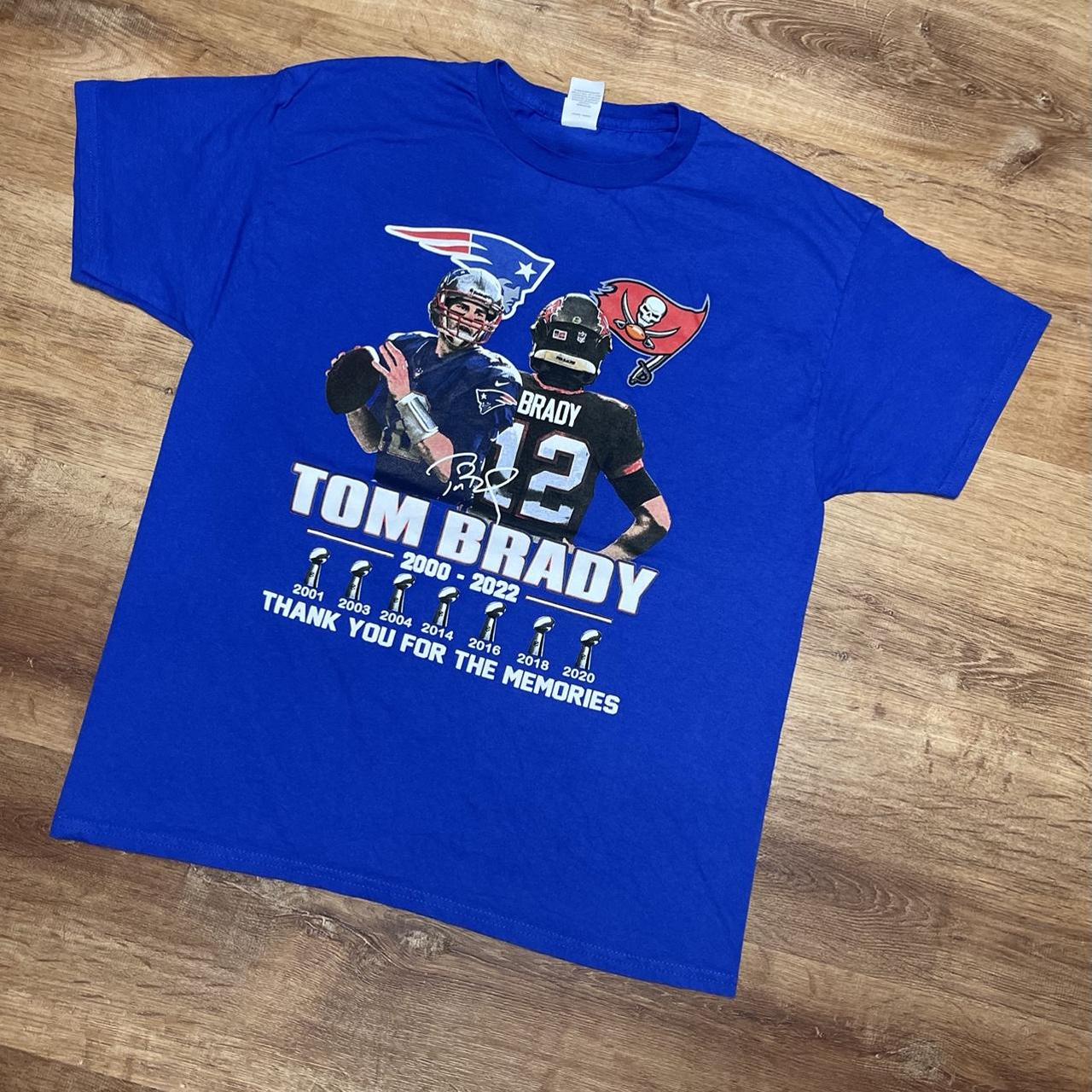 Tom Brady T-shirt Size small. 17 inches pit to - Depop