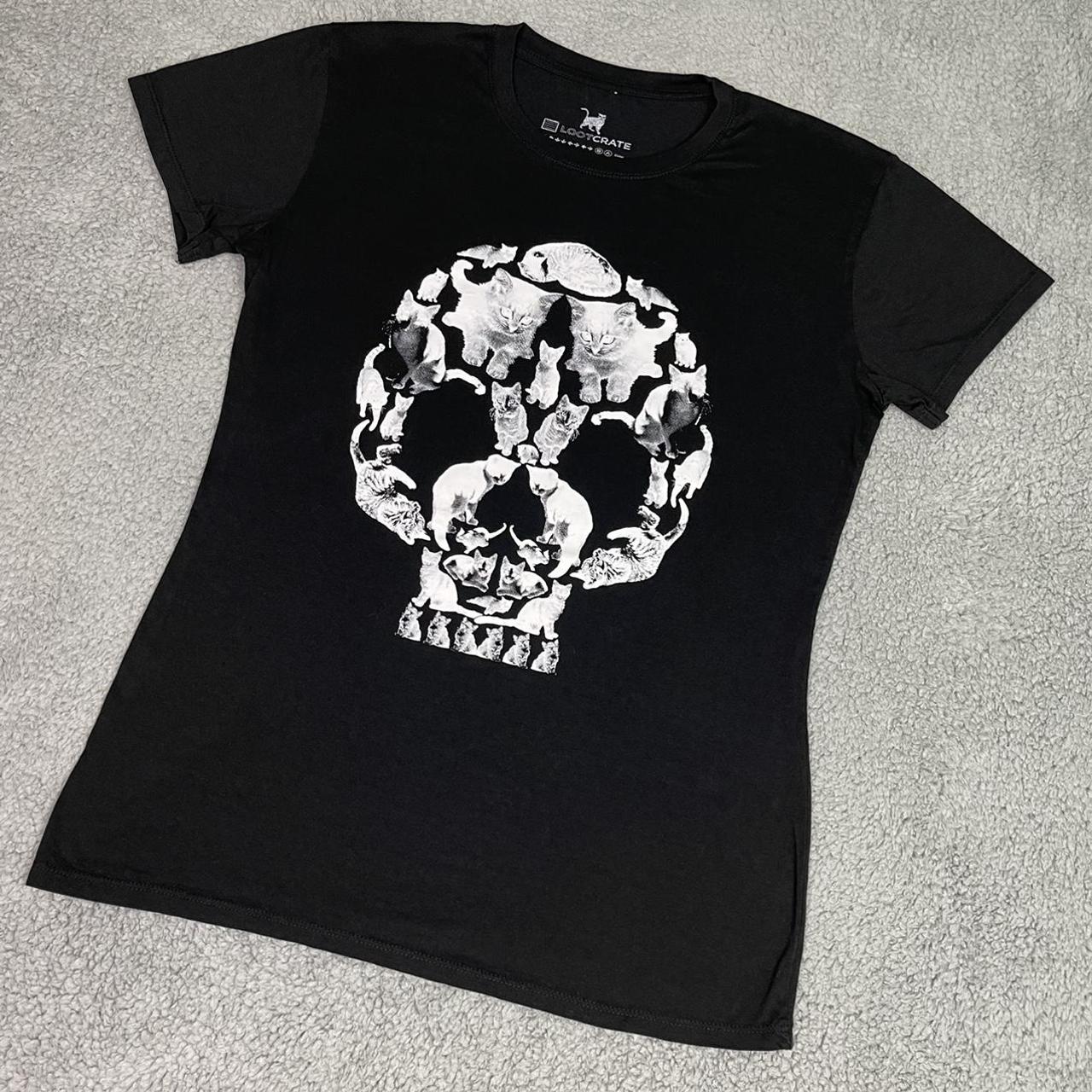 skull made of cats shirt