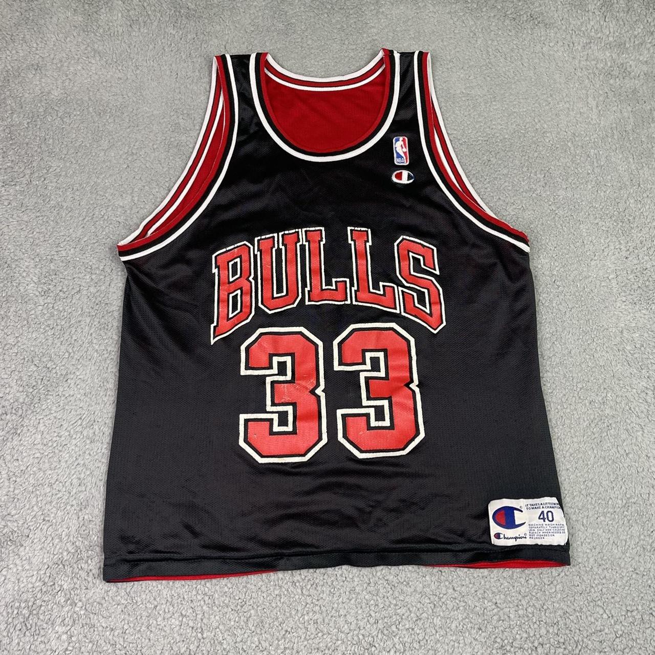 Vintage Champion Brand Chicago Bulls Scottie Pippen Jersey Size