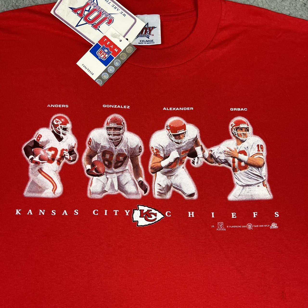 Vintage Kansas City Chiefs NFL T Shirt Elvis Grbac - Depop