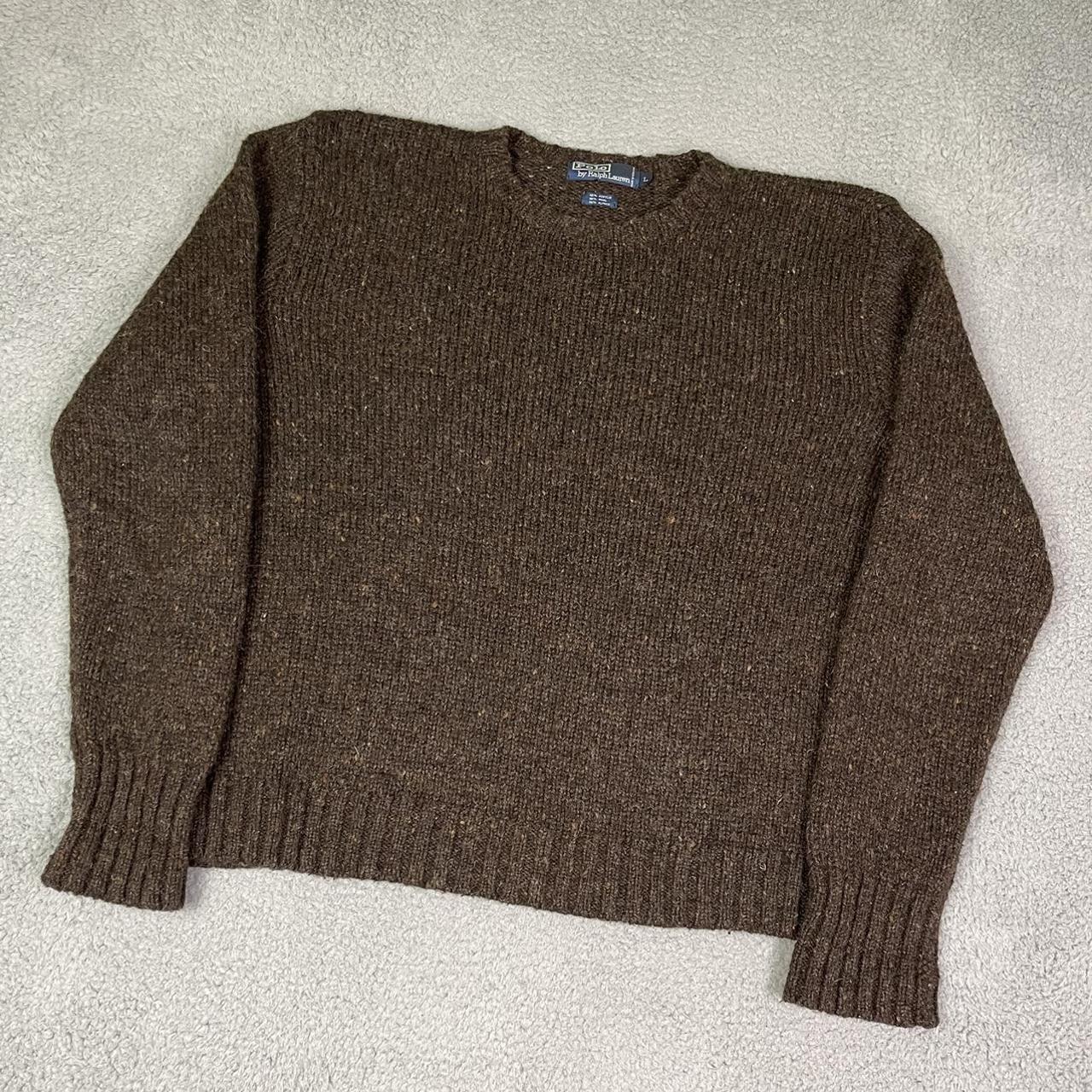 Brown polo Ralph Lauren sweater Size large. 22... - Depop
