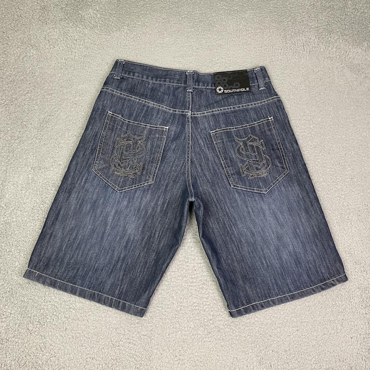 Vintage y2k South Pole embroidered baggy jean shorts | Depop