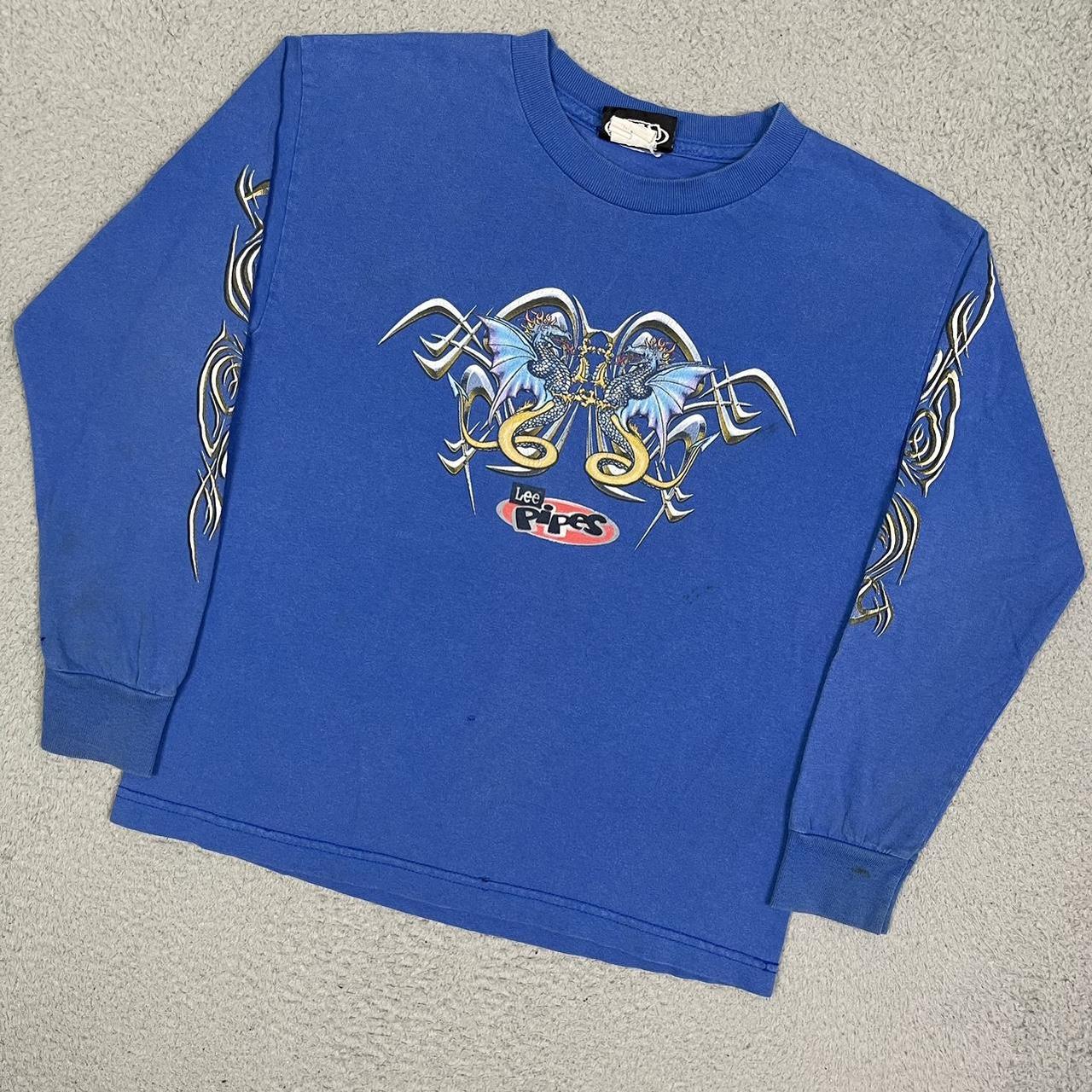 Kids Vintage Lee pipes dragons T-shirt Size medium. | Depop