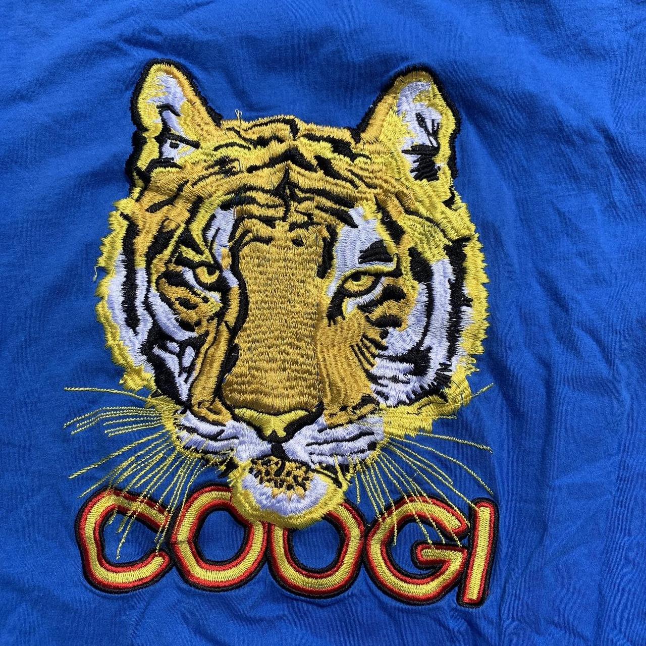 Coogi Men's Blue and Orange T-shirt | Depop