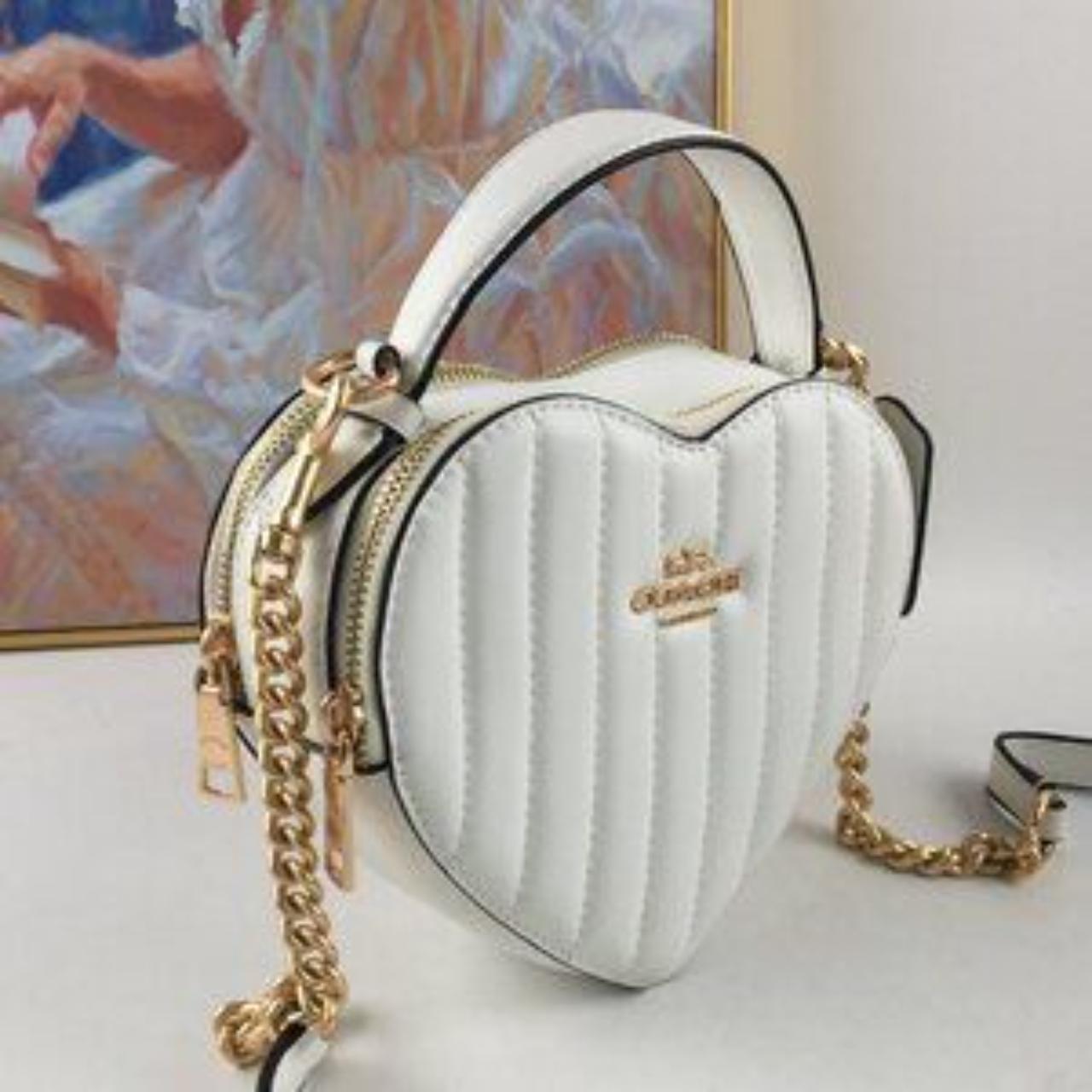 White long sleevesNew COACH Coach Heart Crossbody in | Depop
