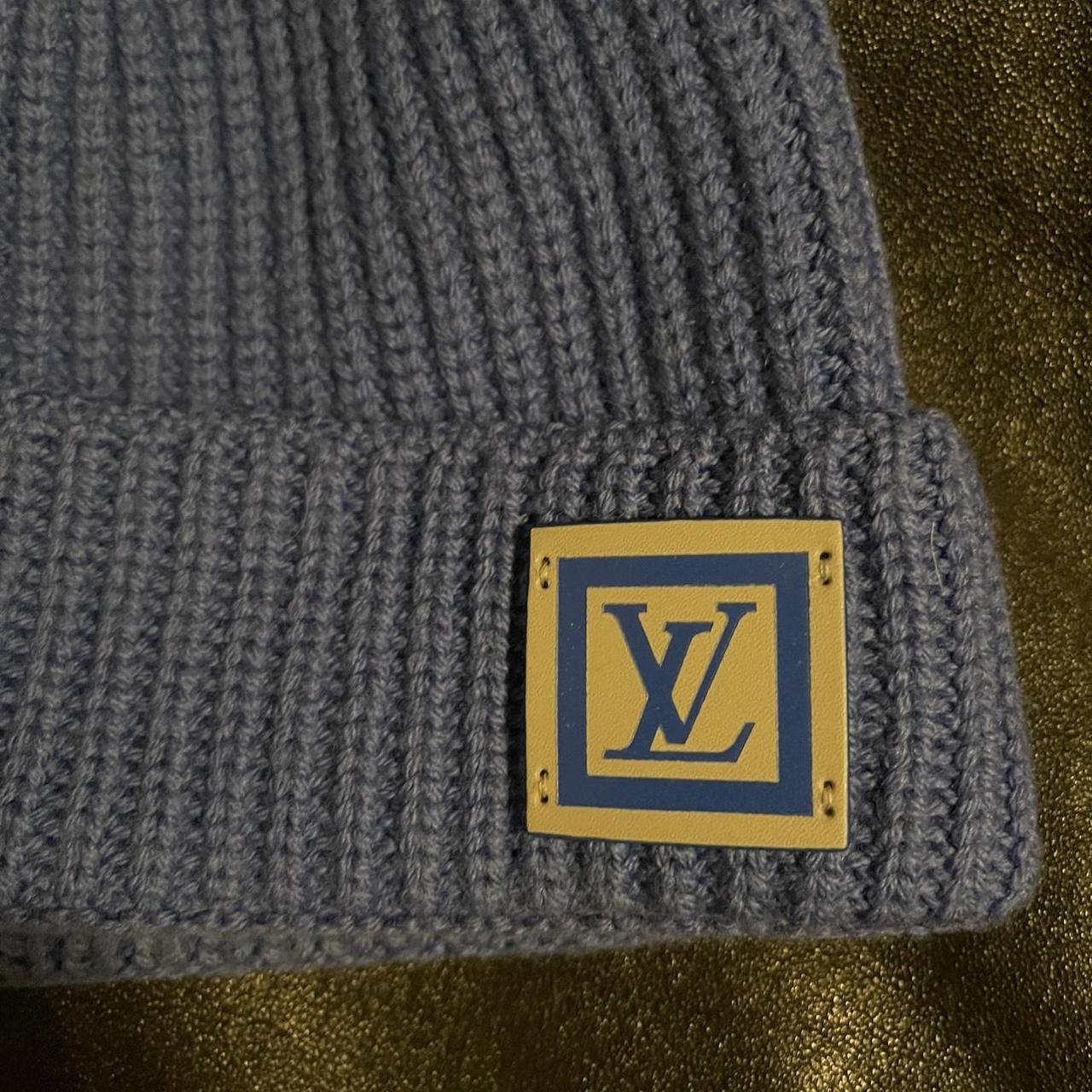 Louis Vuitton blue beanie Worn once Open to offers - Depop