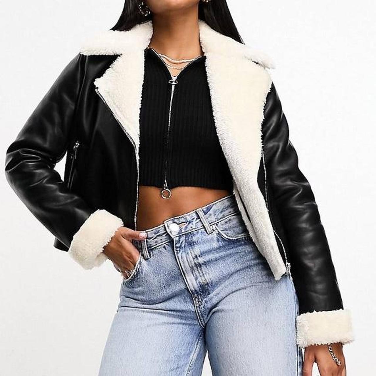 Threadbare Bershy aviator jacket with Depop