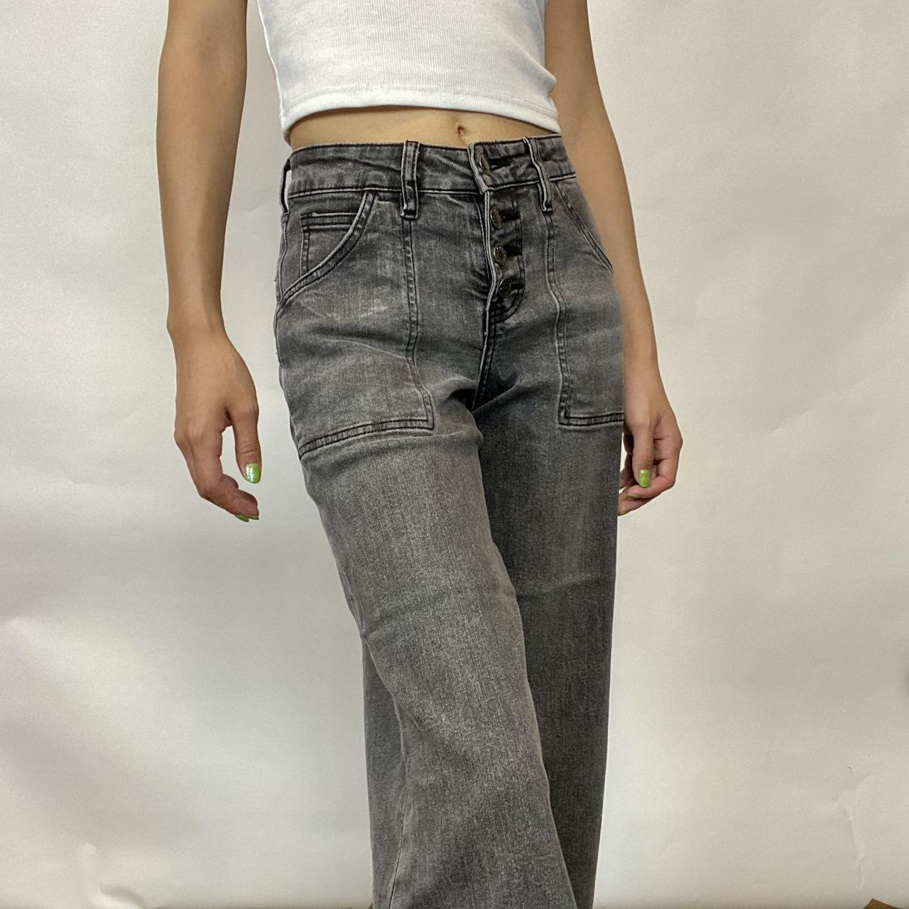 BNWT Oat wide leg jeans In a faded grey wash... - Depop