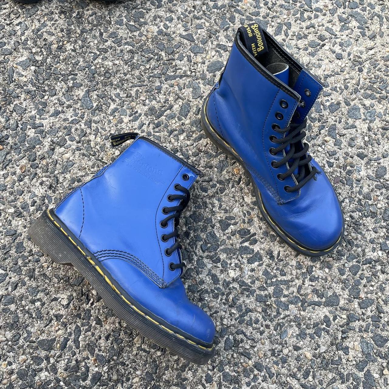 Womens Made In England Blue Doc Martens in good. Depop