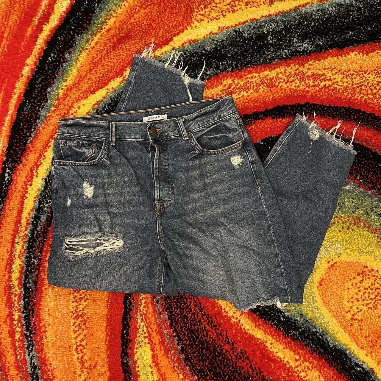 baggy ripped jeans, distressed high waisted