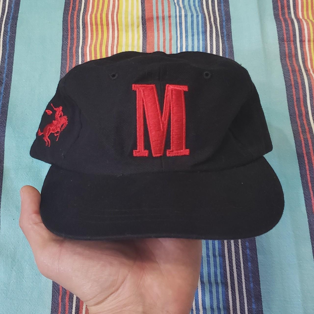 Marlboro Vintage Black Hat With Embroidered Red m 