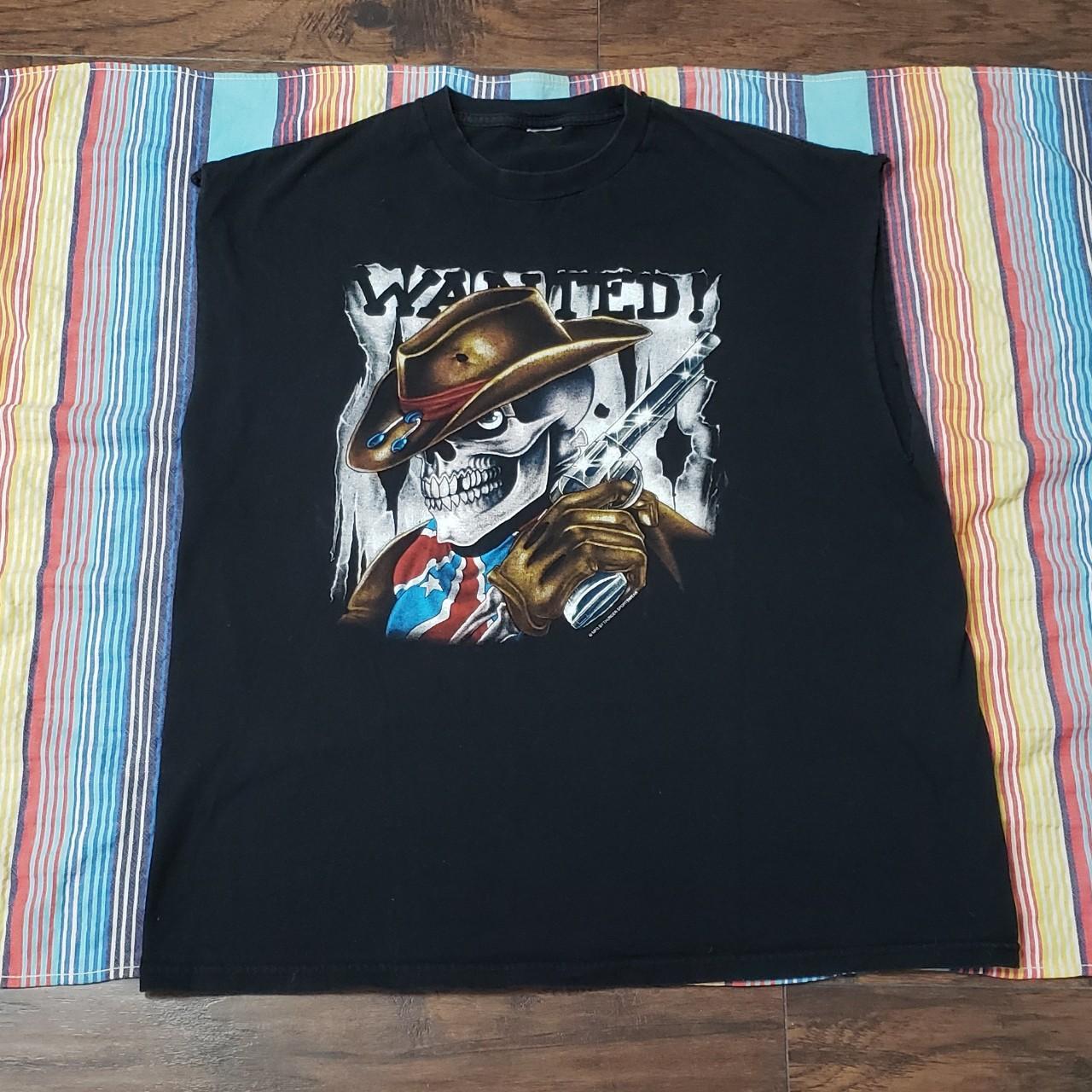 Vintage Thunder Sportswear 3D Emblem Cowboy Skelton... Depop