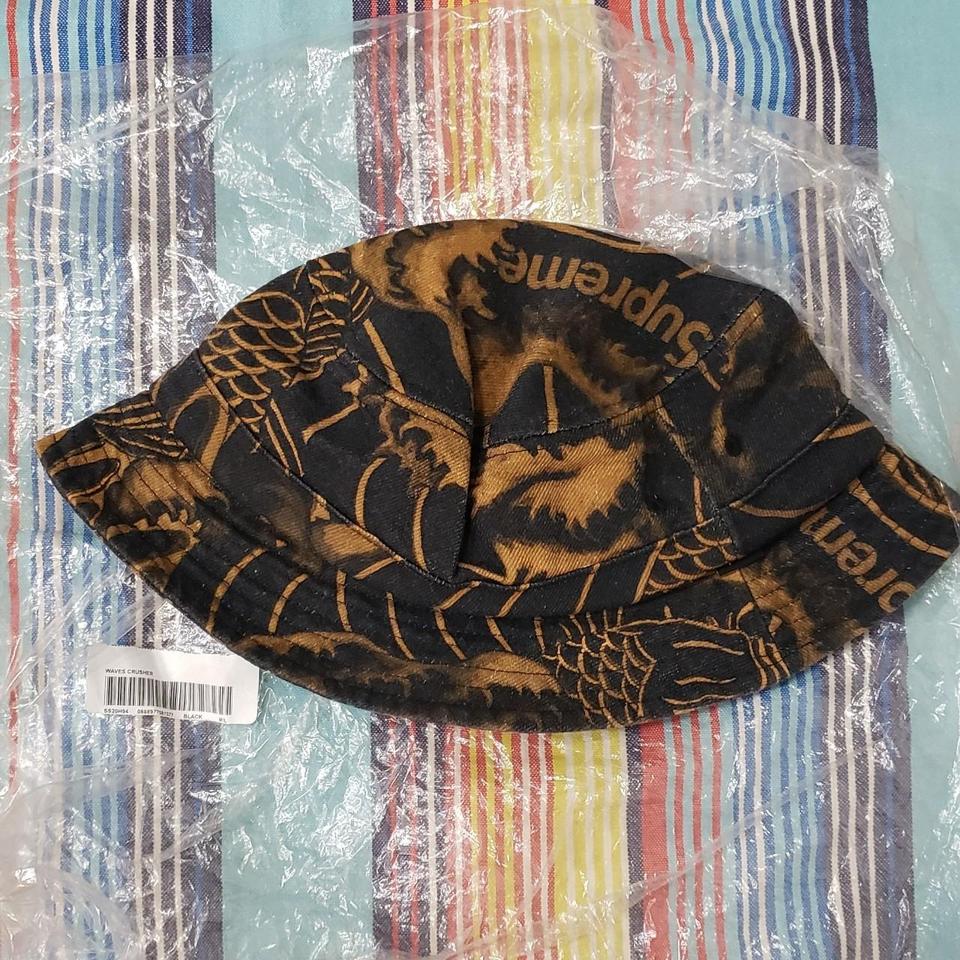 Supreme Waves Crusher Bucket Hat Black size OS New /... - Depop