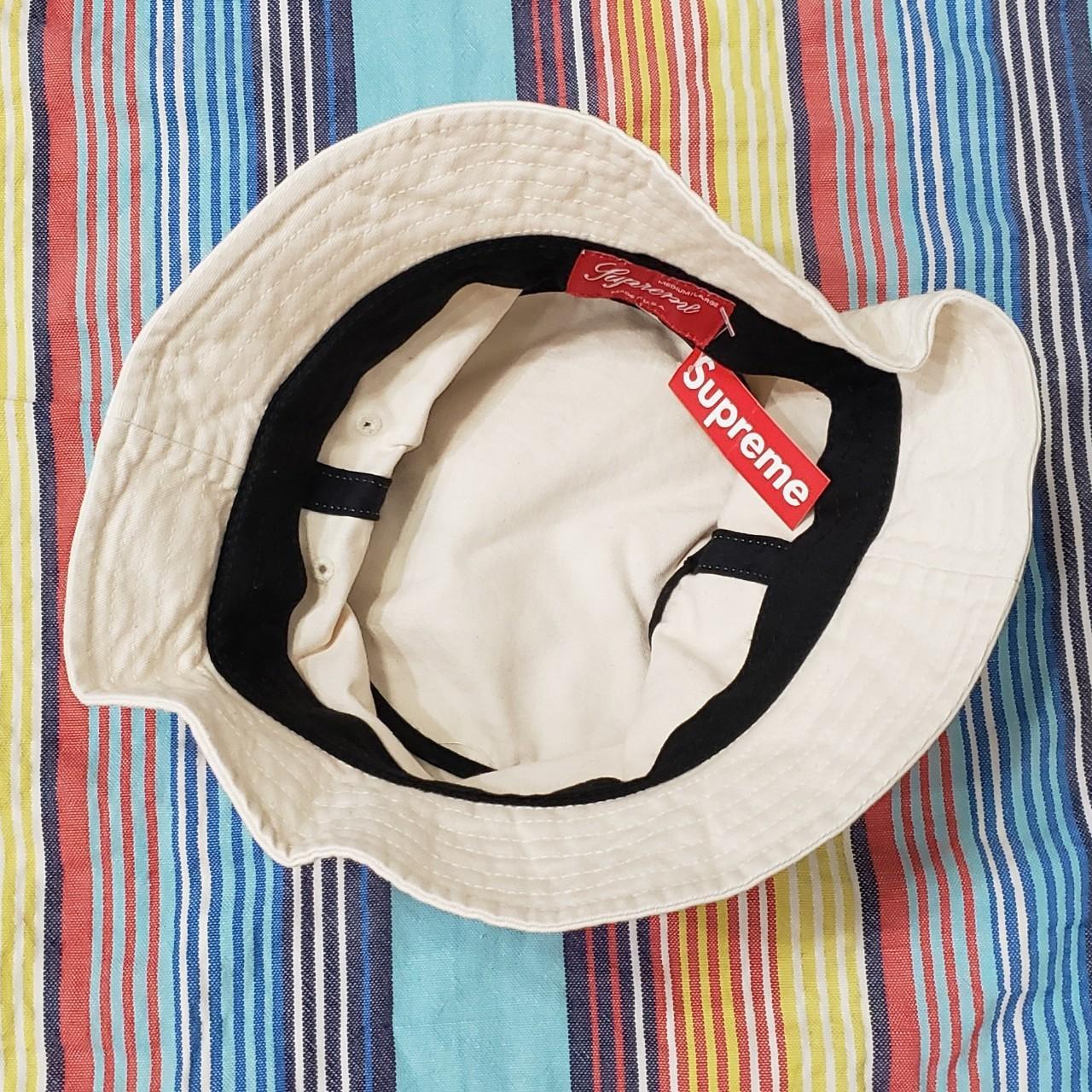 Supreme Nameplate Crusher Bucket Hat White size... - Depop