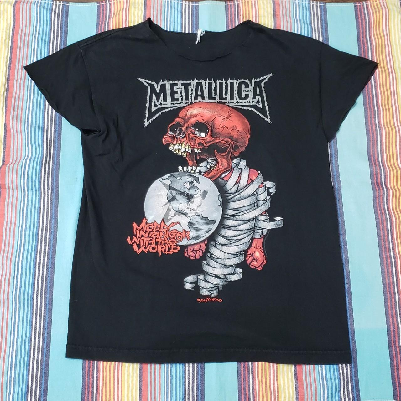 Vintage Y2K Metallica Pushead Skeleton Madly In... - Depop