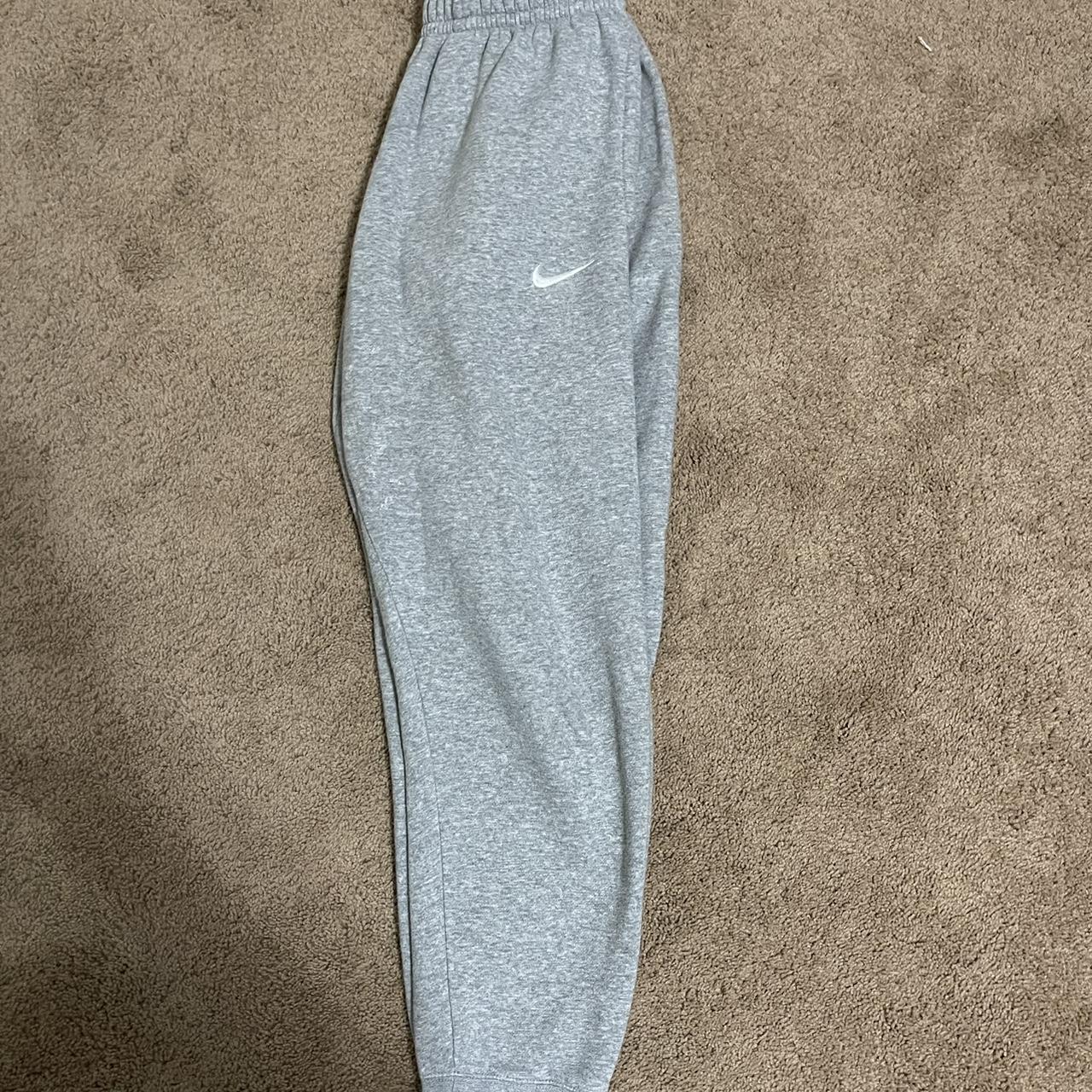 Light grey Nike sweatpants. Has a jogger type of ankle - Depop