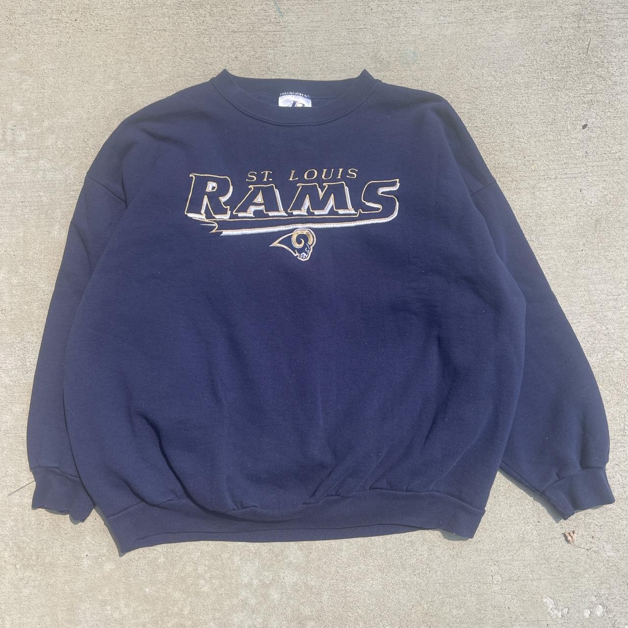 Vintage St. Louis rams sweatshirt Navy sweatshirt - Depop