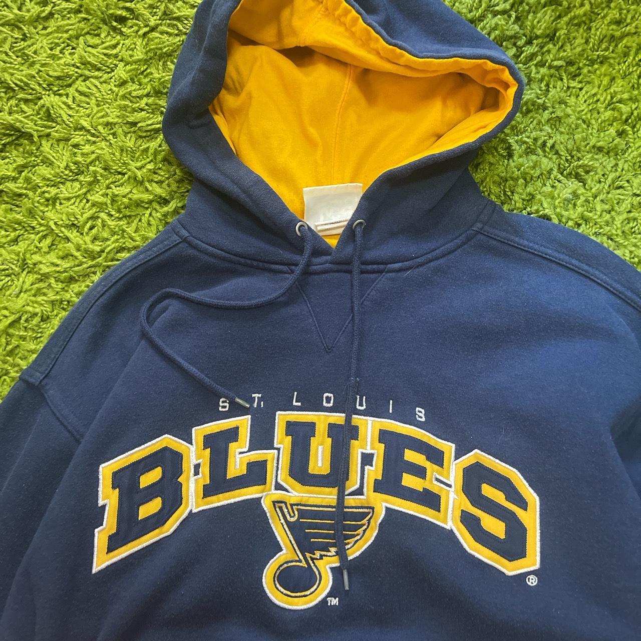 Vintage St. Louis blues hoodie // 90s 00s Navy - Depop