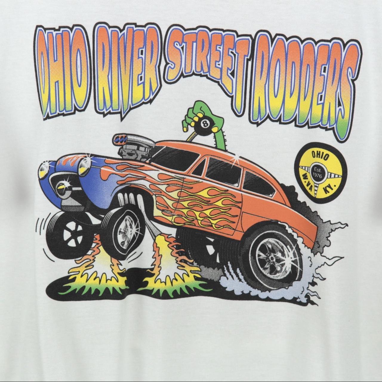 VINTAGE WHITE '13 OHIO RIVER STREET RODDERS MONSTER... Depop