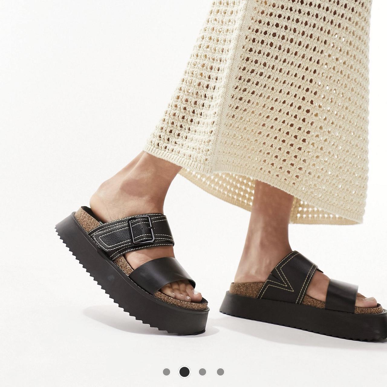 ASOS DESIGN Franky rope flat sandals in black - ShopStyle