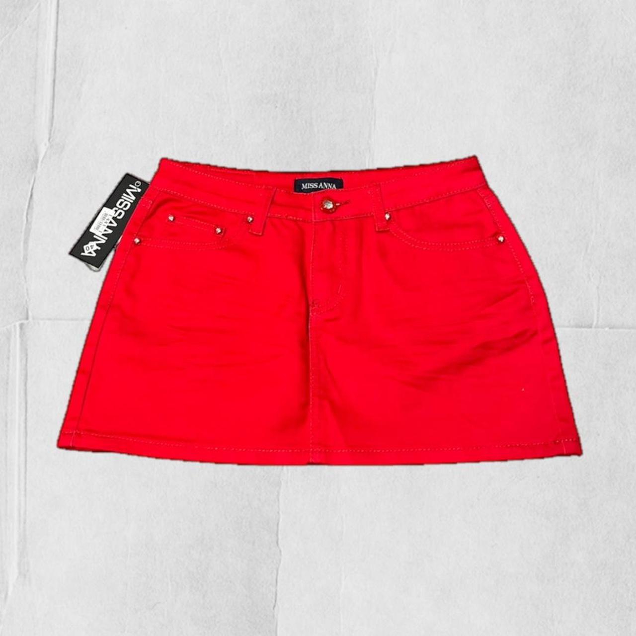 Women's Red Skirt Depop
