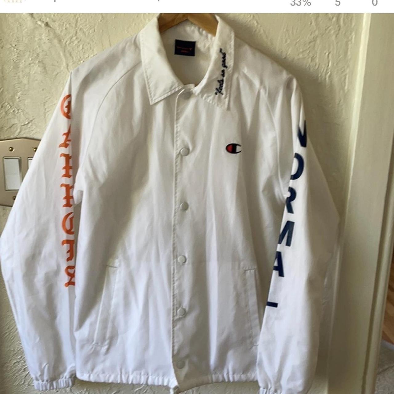 Champion coach cheap jacket white