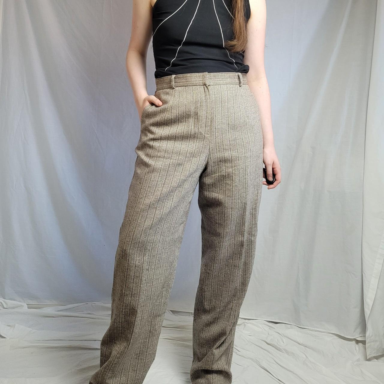 Vintage wool pattern trousers In good used... - Depop