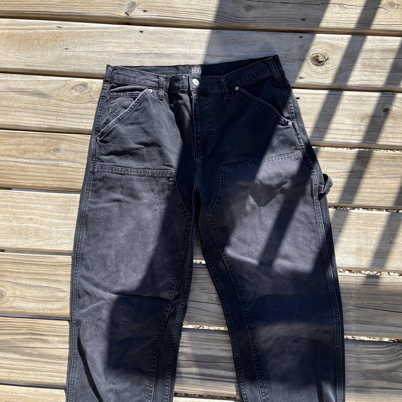 Black double knee urban outfitters pants. Size 33 Depop