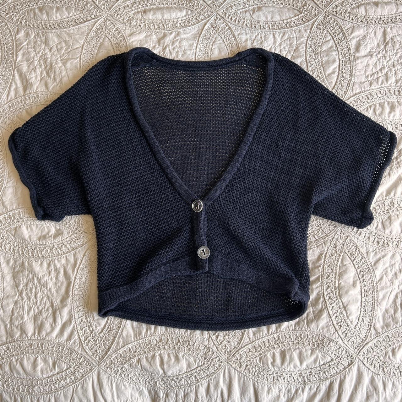 adorable knit button up size: fits a womens Depop