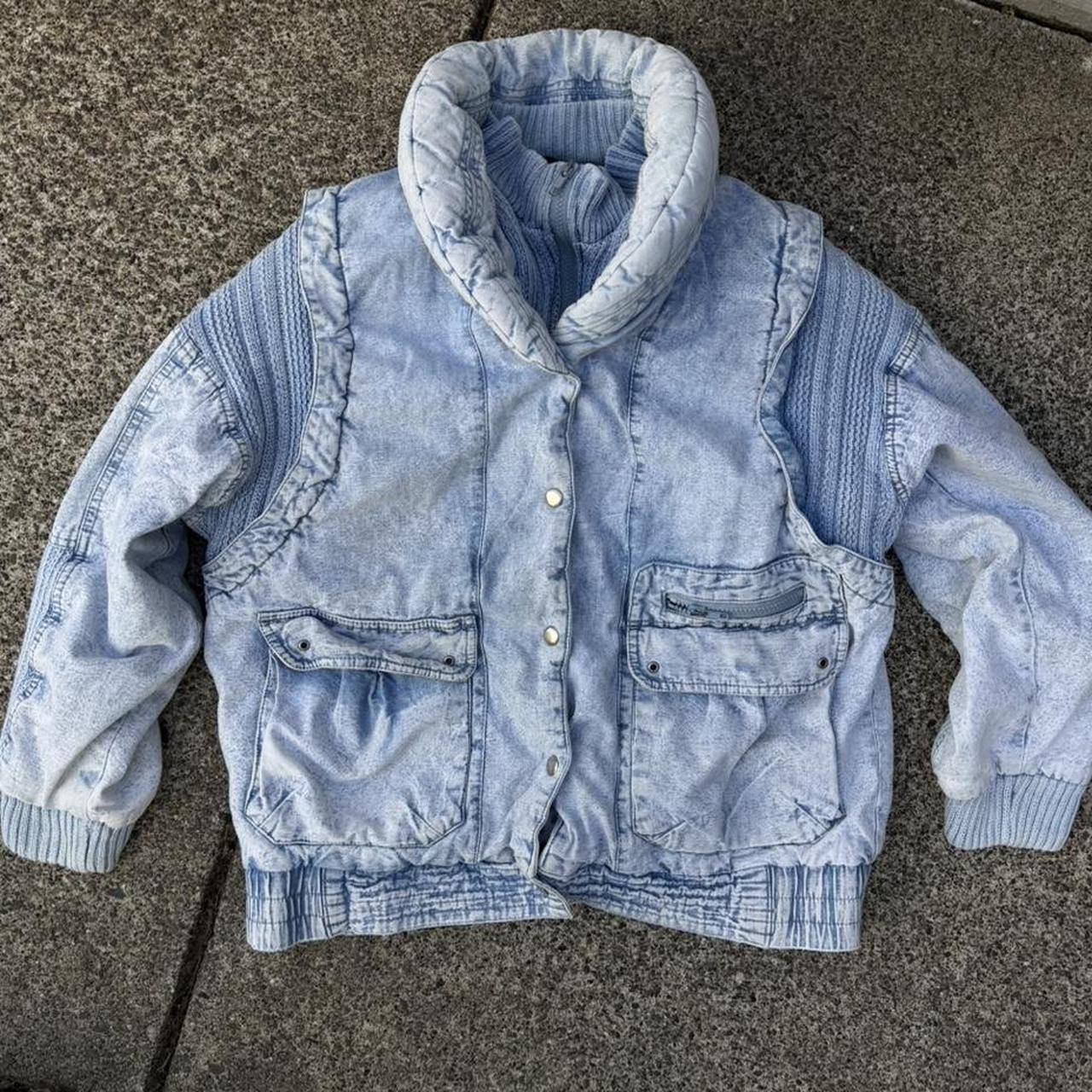 Women's Jacket - Blue - M – PATCHWORK DENIM JACKE… - image 8