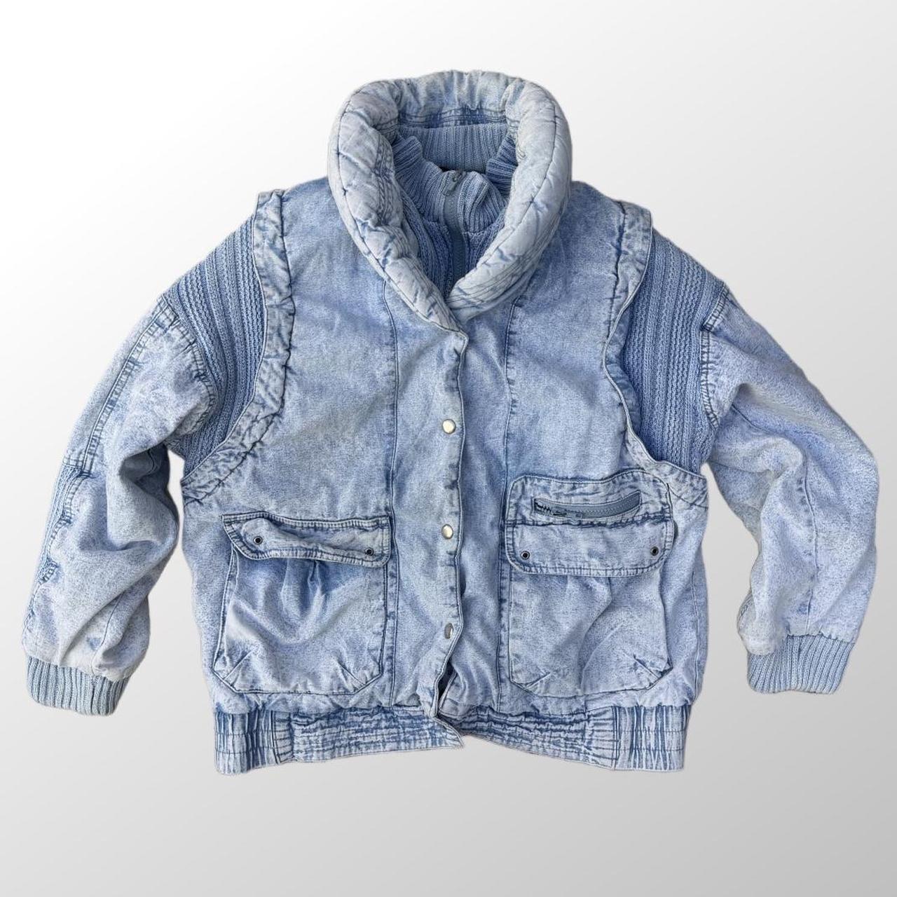 Women's Jacket - Blue - M – PATCHWORK DENIM JACKE… - image 1