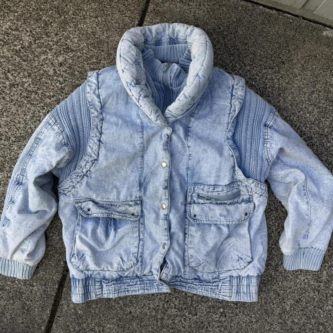 Women's Jacket - Blue - M – PATCHWORK DENIM JACKE… - image 2