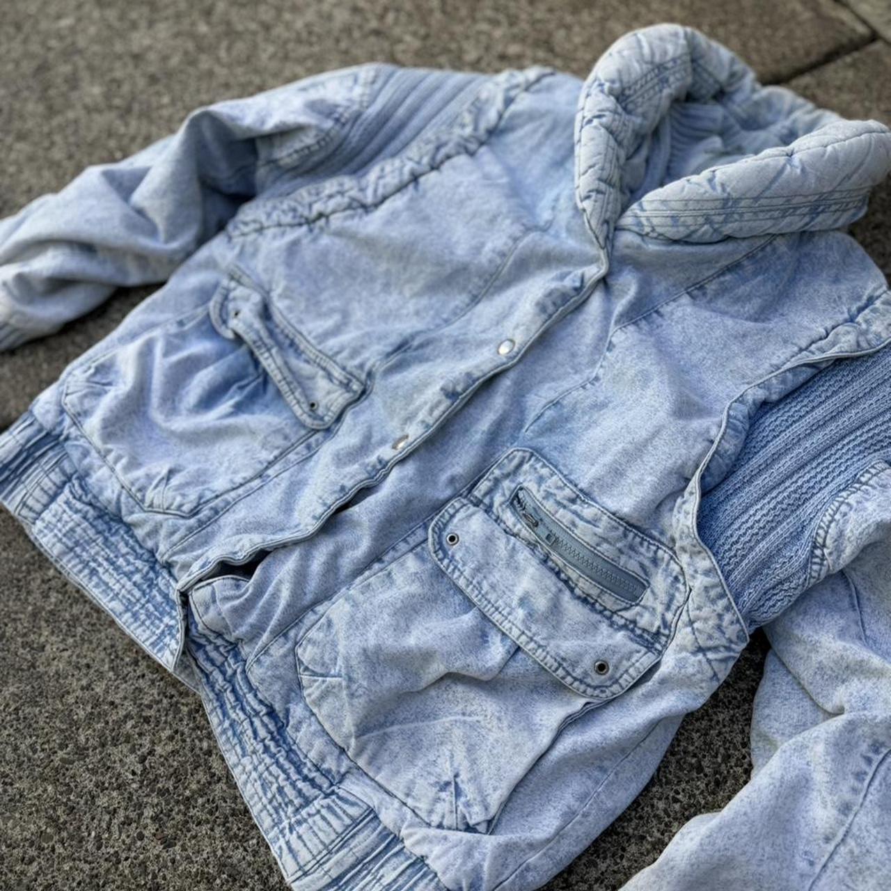 Women's Jacket - Blue - M – PATCHWORK DENIM JACKE… - image 3