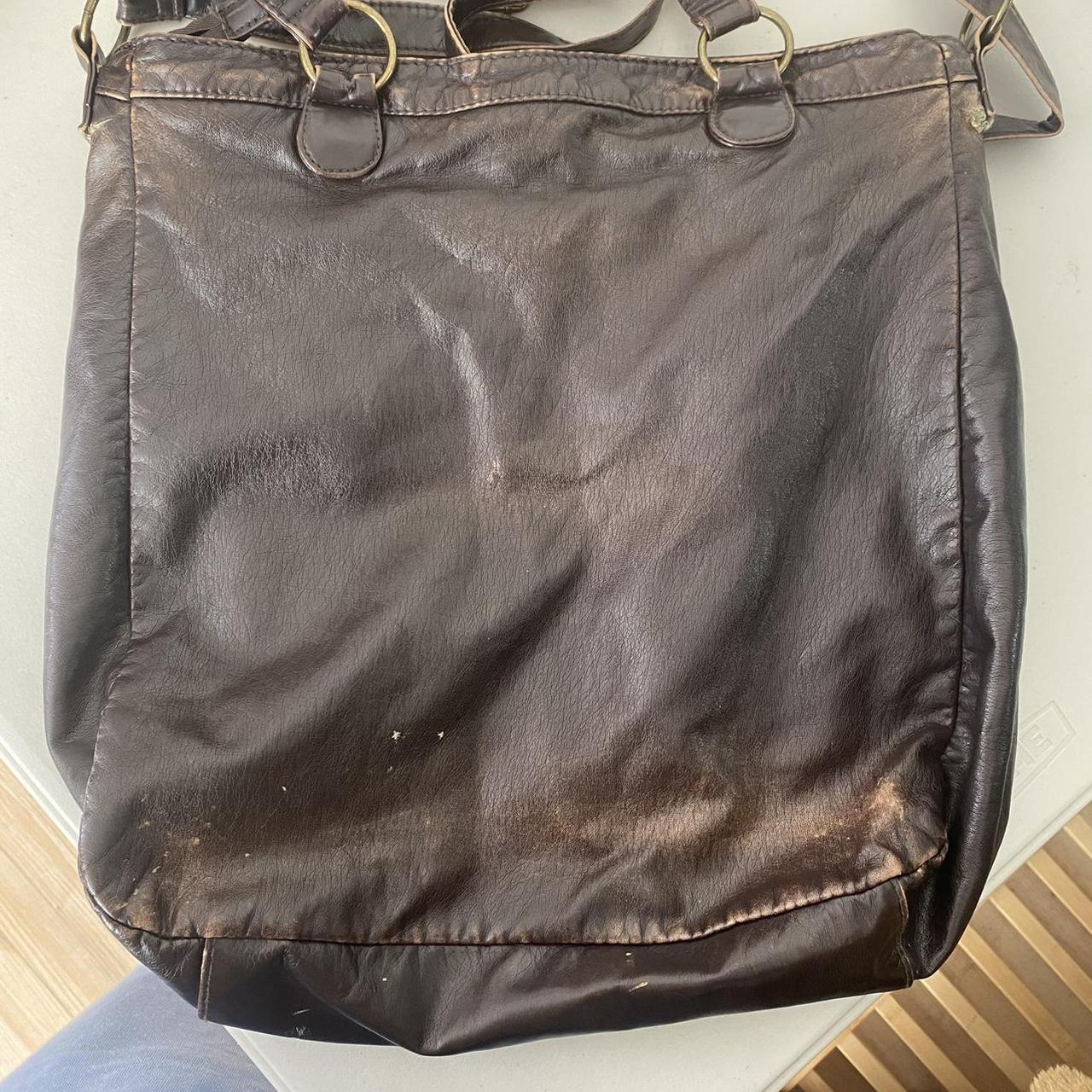 00s Dark Brown Messenger Bag Adjustable straps Depop