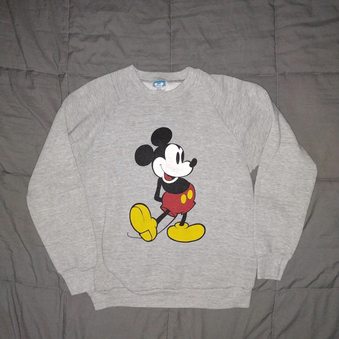 Vintage 80s 90s Disney Mickey mouse grey crewneck