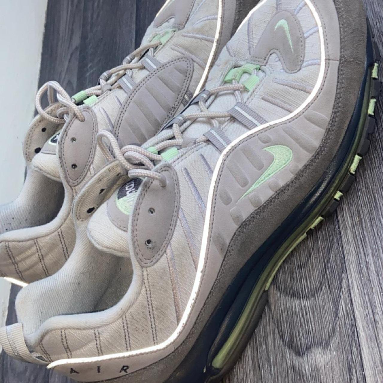 Nike Air Max 98 Vast Grey Fresh Mint Trainers Size. Depop