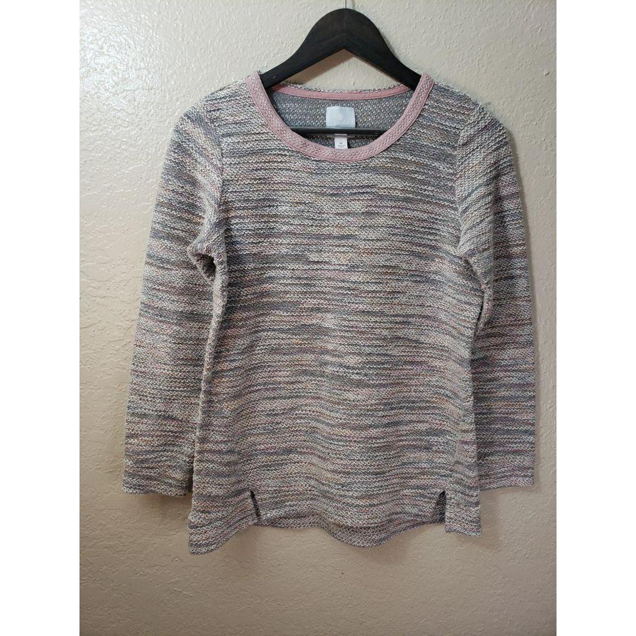 Sunday Crewneck Light Pink and Gray Sweater size... - Depop